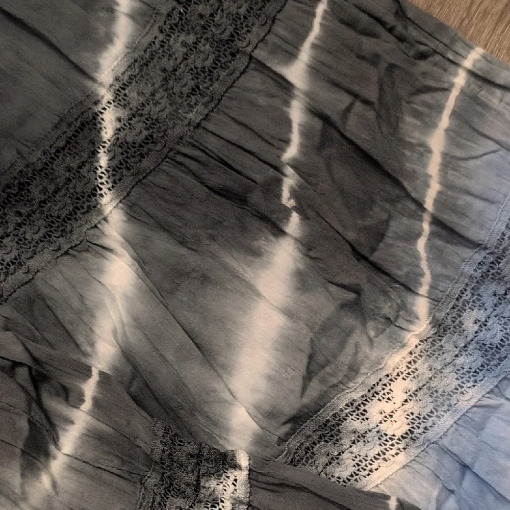 100% COTTON Blue and Gray Tie-Dye Skirt - Picture 2 of 4